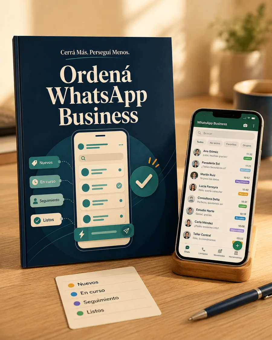 Portada del bono Ordená WhatsApp Business